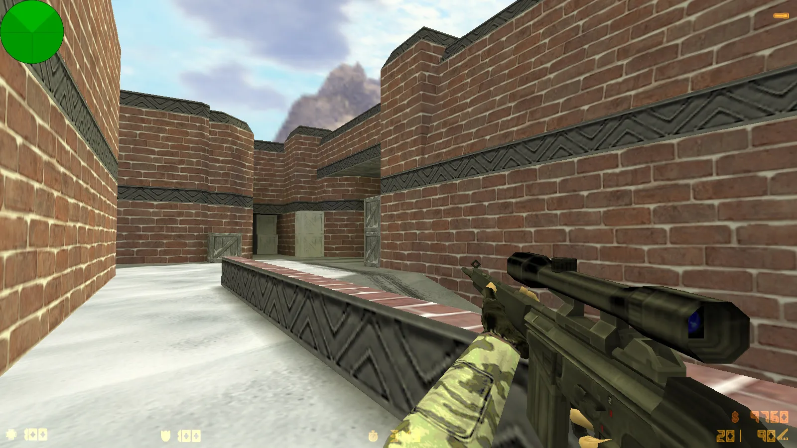 Скриншот  CS 1.6 Зимняя версия: 6 скинов, зимние модели КТ и Т, темная тема меню и фон Arctic Avenger