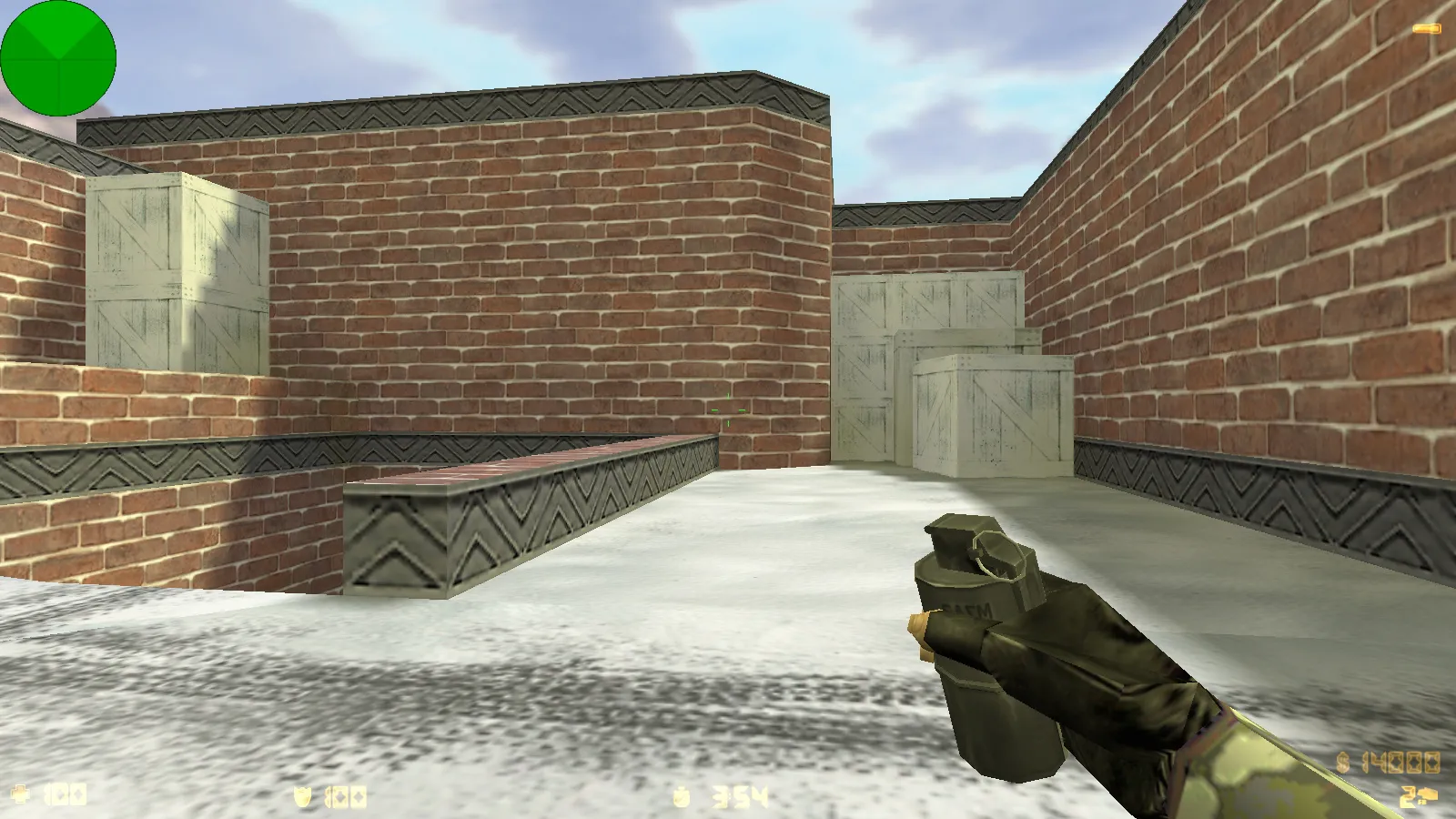 Скриншот  CS 1.6 Зимняя версия: 6 скинов, зимние модели КТ и Т, темная тема меню и фон Arctic Avenger