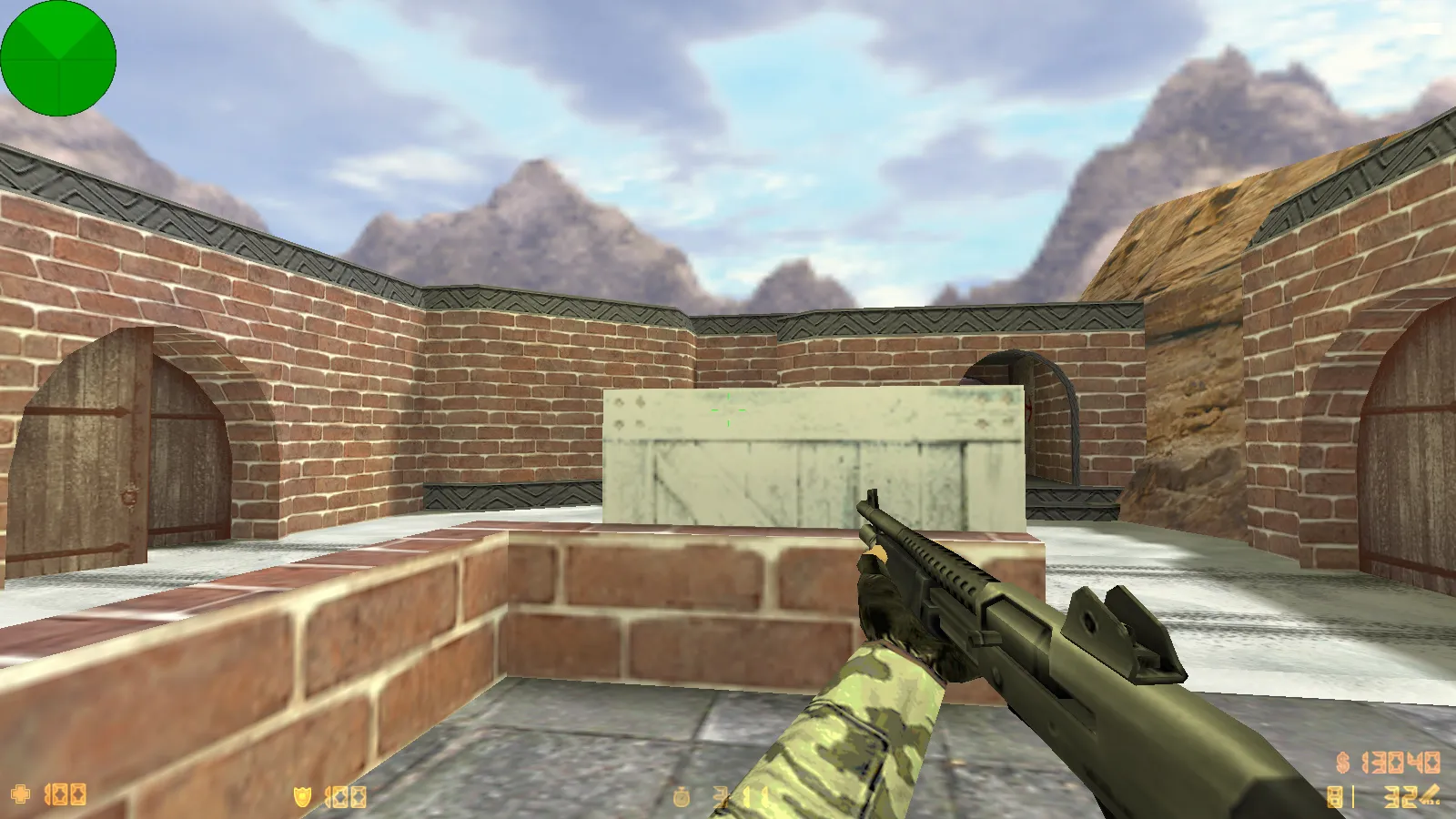 Скриншот  CS 1.6 Зимняя версия: 6 скинов, зимние модели КТ и Т, темная тема меню и фон Arctic Avenger