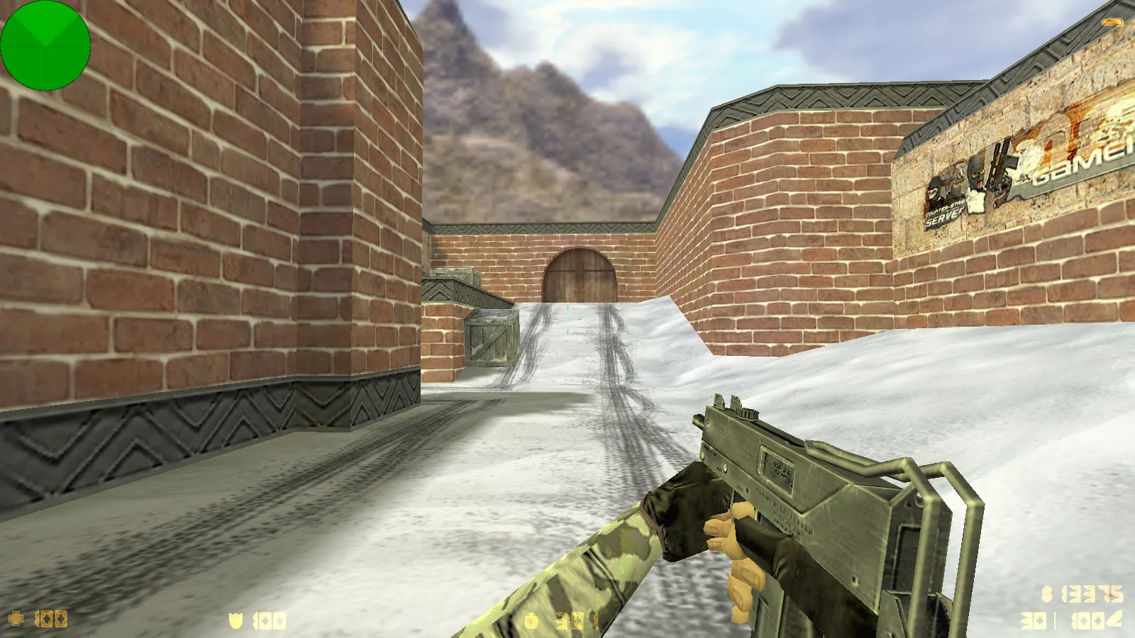 Скриншот  CS 1.6 Зимняя версия: 6 скинов, зимние модели КТ и Т, темная тема меню и фон Arctic Avenger