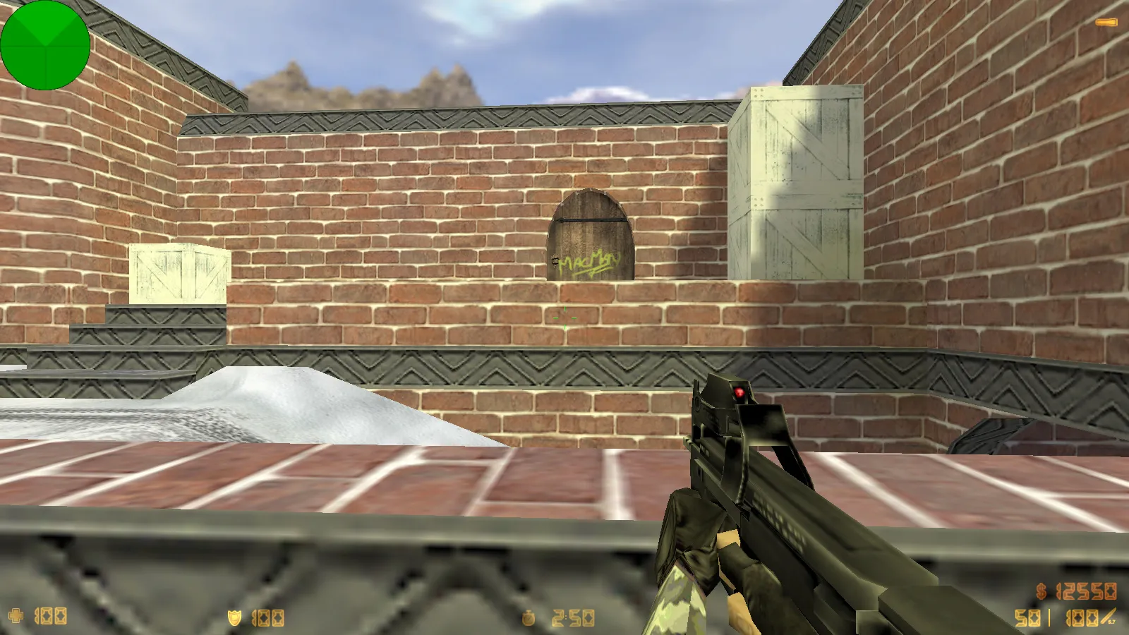 Скриншот  CS 1.6 Зимняя версия: 6 скинов, зимние модели КТ и Т, темная тема меню и фон Arctic Avenger