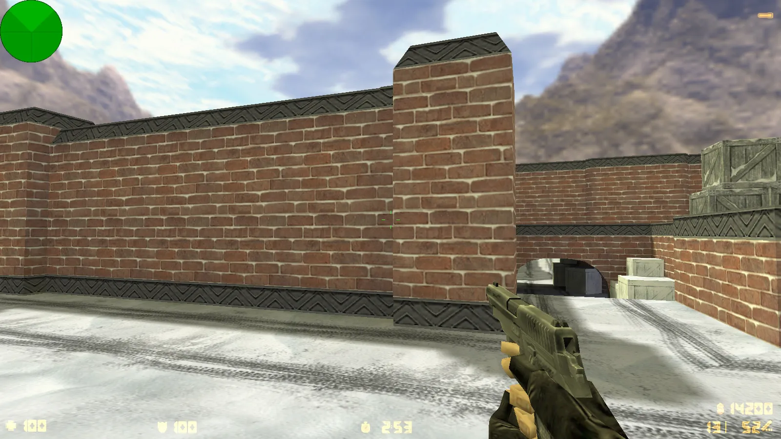 Скриншот  CS 1.6 Зимняя версия: 6 скинов, зимние модели КТ и Т, темная тема меню и фон Arctic Avenger