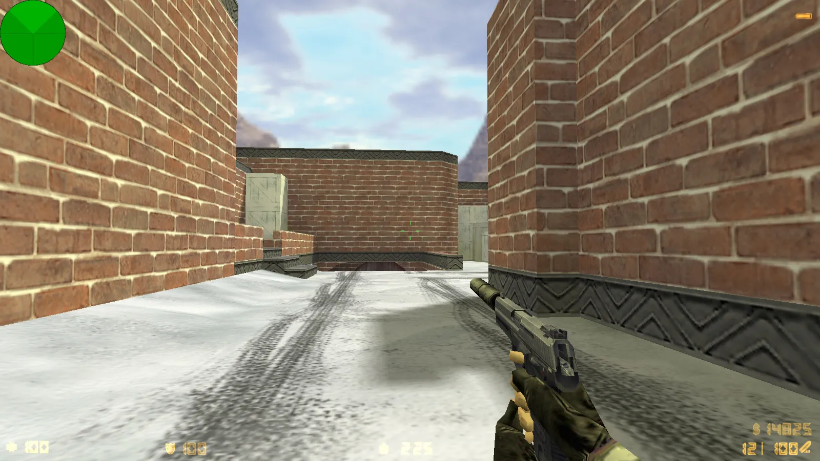 Скриншот  CS 1.6 Зимняя версия: 6 скинов, зимние модели КТ и Т, темная тема меню и фон Arctic Avenger