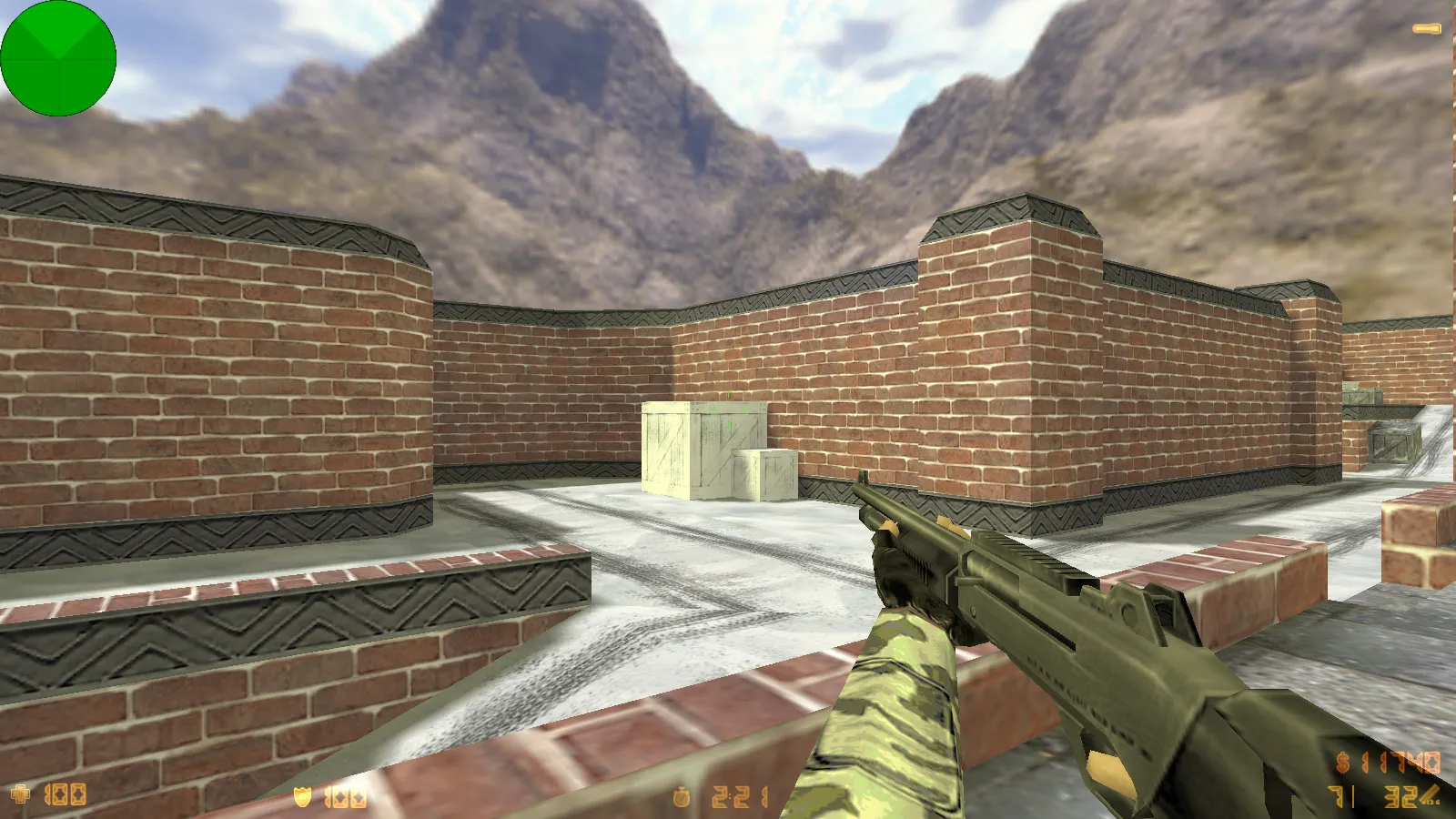 Скриншот  CS 1.6 Зимняя версия: 6 скинов, зимние модели КТ и Т, темная тема меню и фон Arctic Avenger