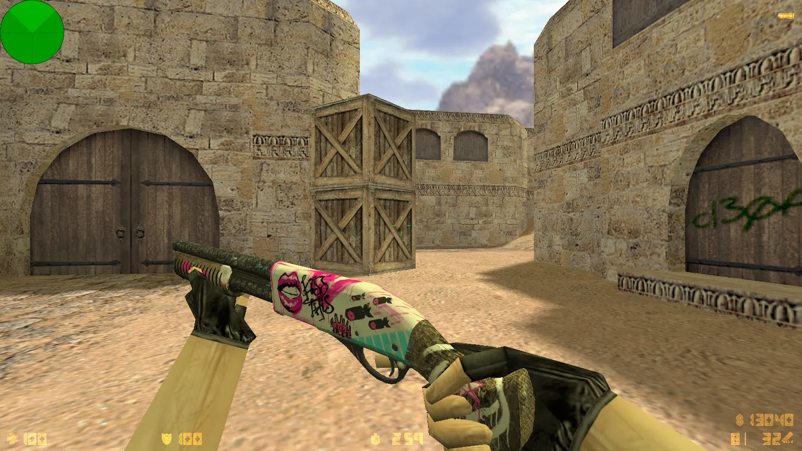 Скриншот  CS 1.6 от Wolf Channel: блогерская сборка с 8 новинками, скины, меню, звуки и оптимизированный config.cfg