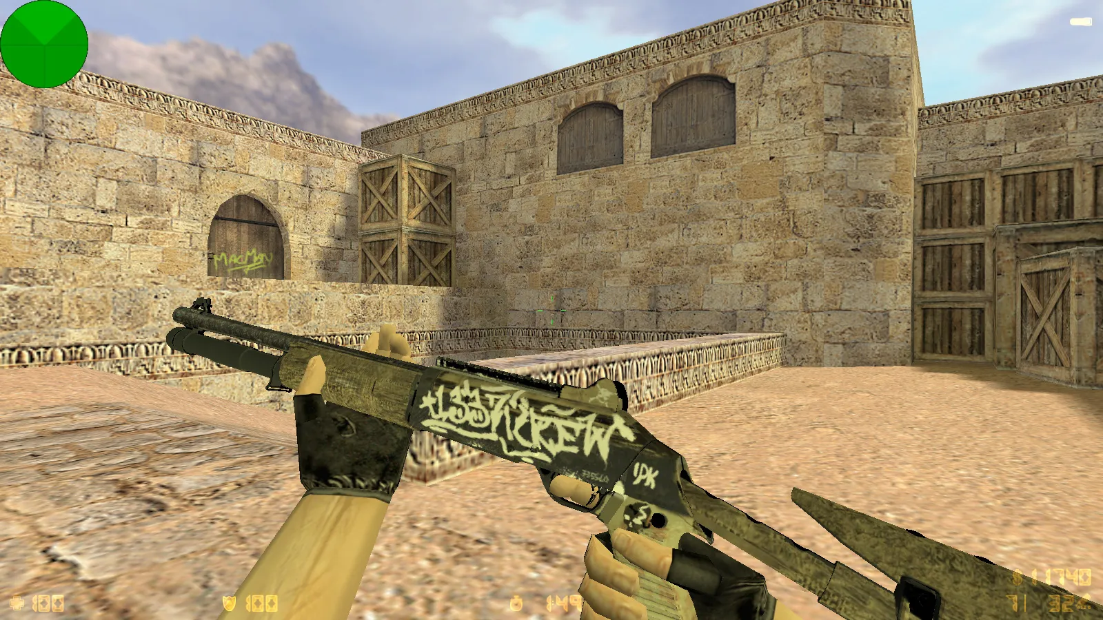 Скриншот  CS 1.6 от Wolf Channel: блогерская сборка с 8 новинками, скины, меню, звуки и оптимизированный config.cfg