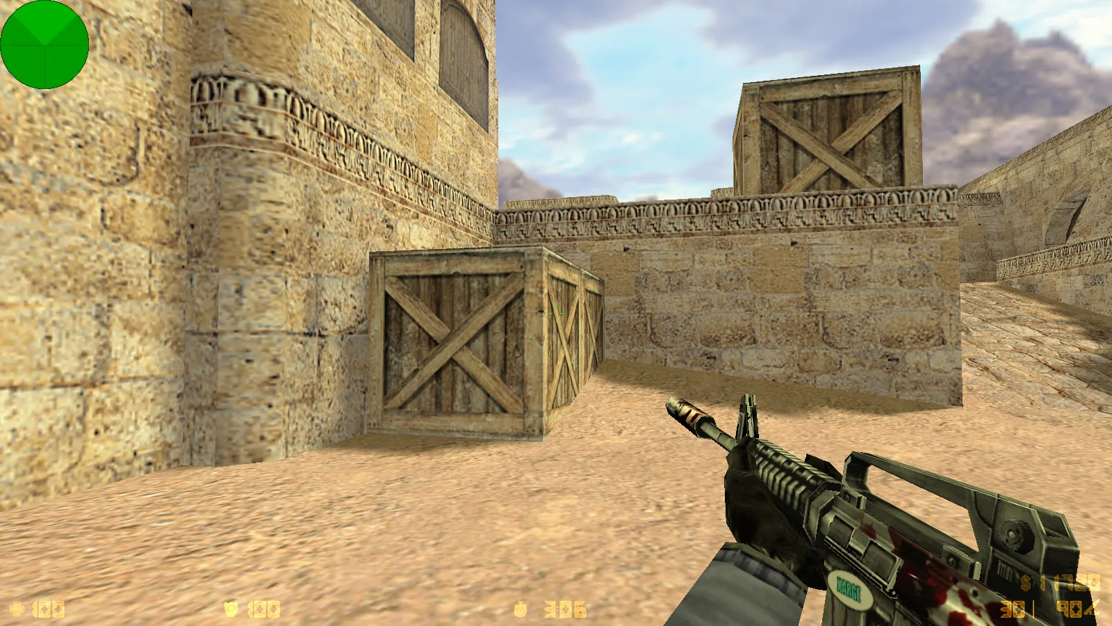 Скриншот CS 1.6 от XARGE: блогерская сборка с 30 скинами, темным меню, музыкой и оптимизированным конфигом