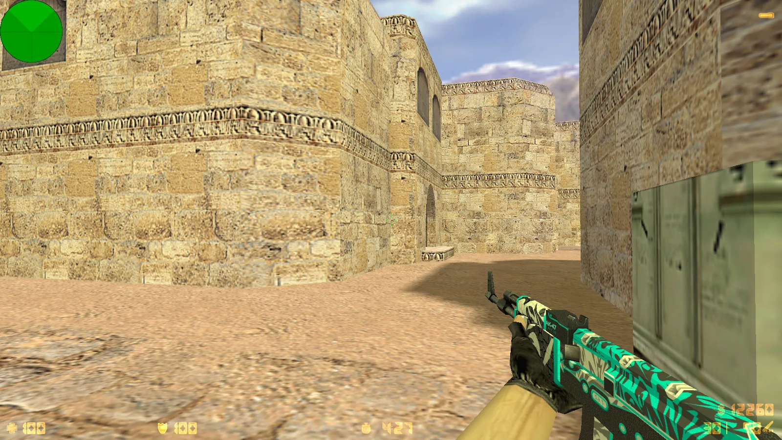 Скриншот CS 1.6 от Yaugen Show: блогерская сборка с 10 скинами, красно-синими моделями и оптимизированным конфигом