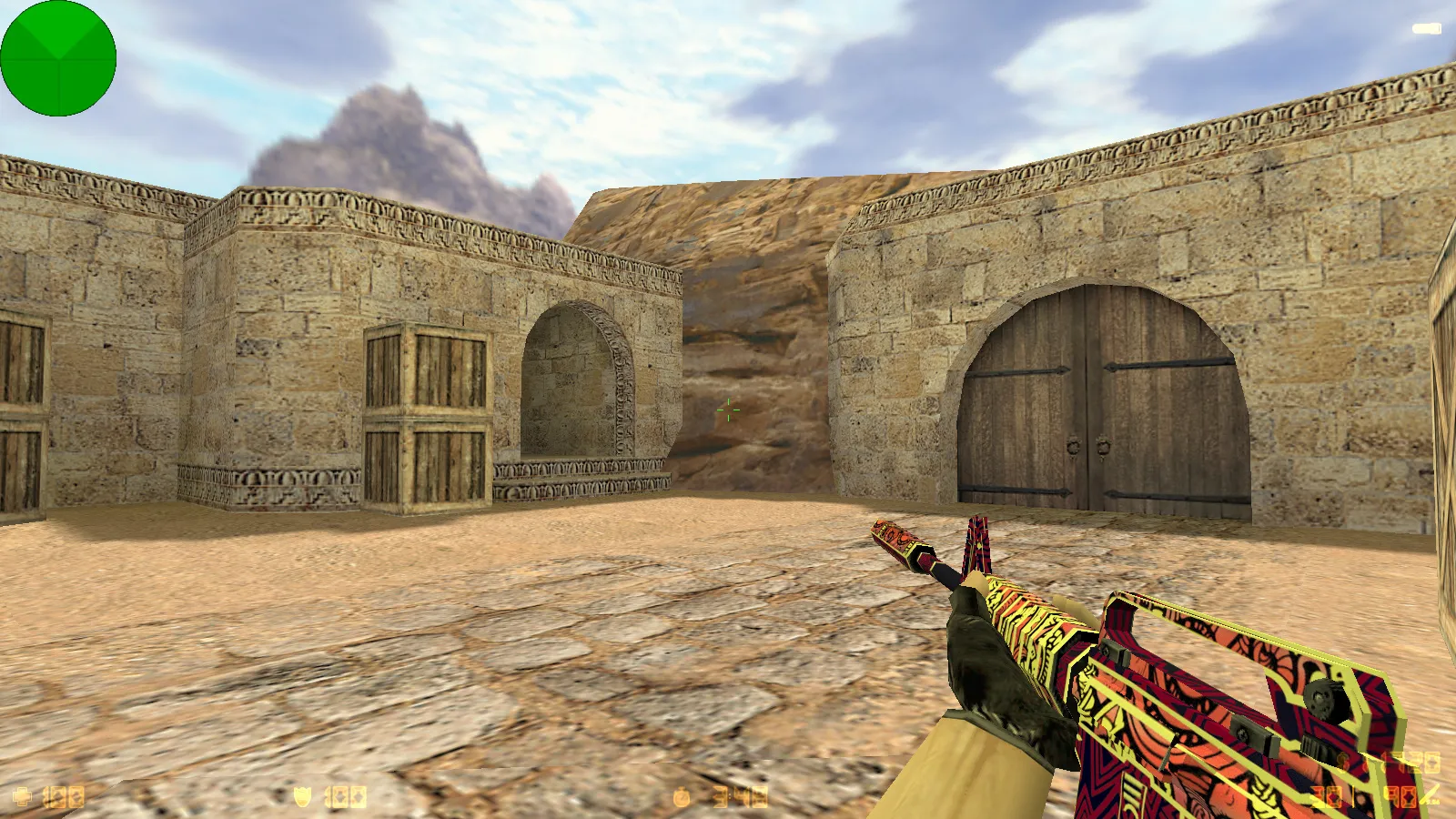 Скриншот CS 1.6 от Yaugen Show: блогерская сборка с 10 скинами, красно-синими моделями и оптимизированным конфигом