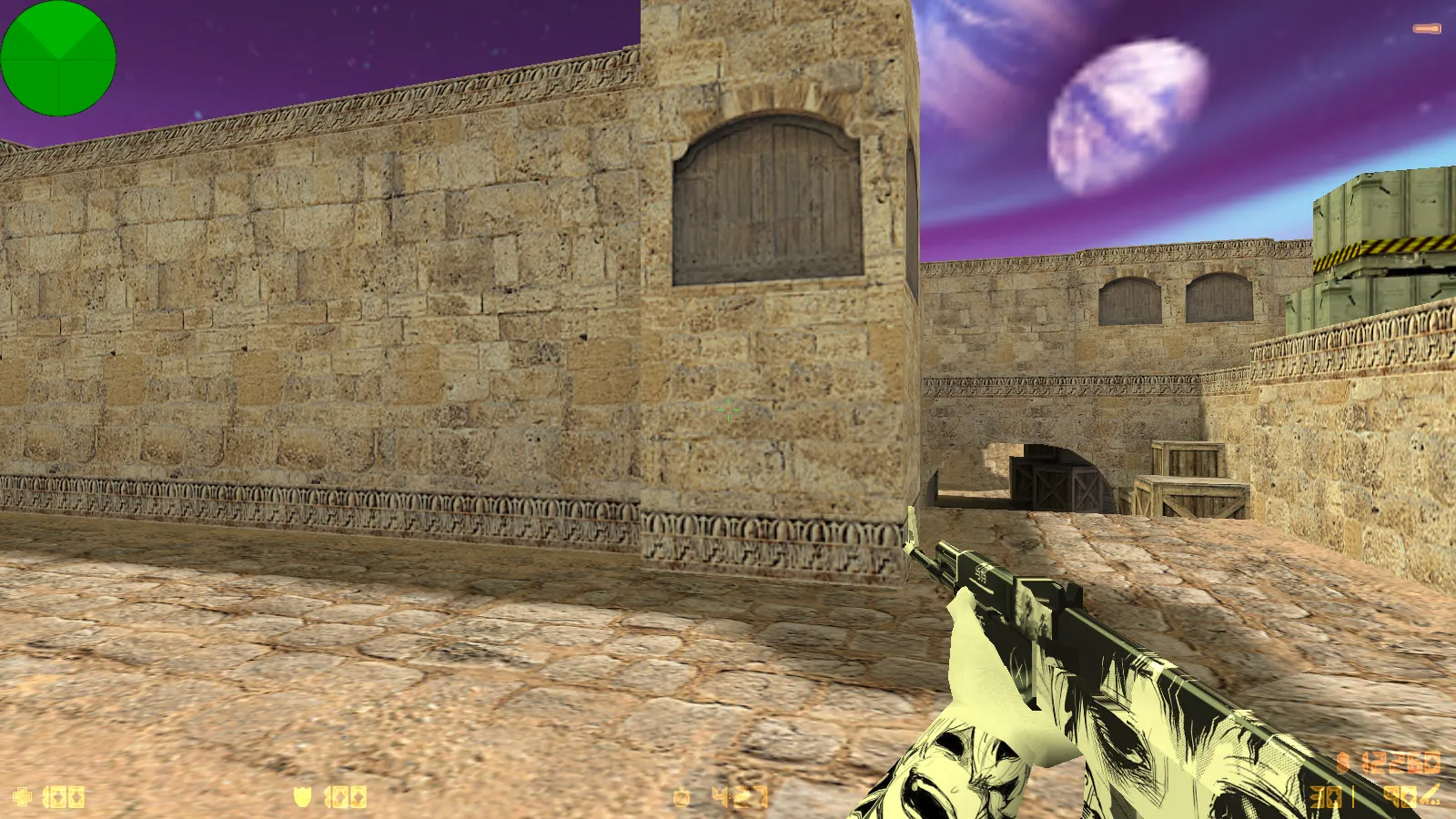 Скриншот CS 1.6 от Zehhs: блогерская сборка с 8 апгрейдами, скинами, белыми перчатками, музыкой в меню и оптимизированным конфигом