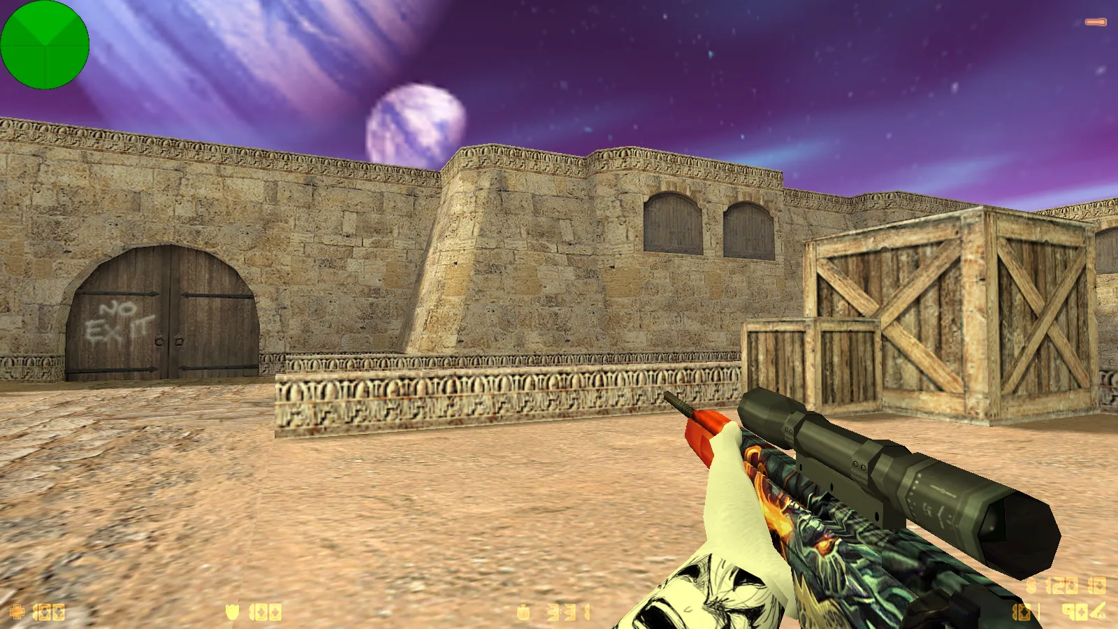 Скриншот  CS 1.6 от Zehhs: блогерская сборка с 8 апгрейдами, скинами, белыми перчатками, музыкой в меню и оптимизированным конфигом