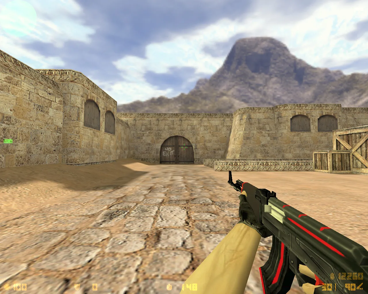 Скриншот CS 1.6 от ccET: блогерская сборка, 6 правок, скины оружия, High FPS, черно-зеленое меню и оптимизированный конфиг