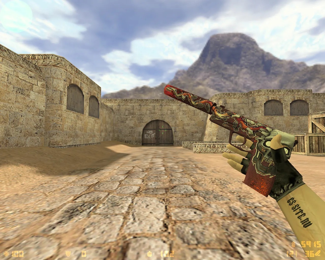 Скриншот  CS 1.6 от ccET: блогерская сборка, 6 правок, скины оружия, High FPS, черно-зеленое меню и оптимизированный конфиг