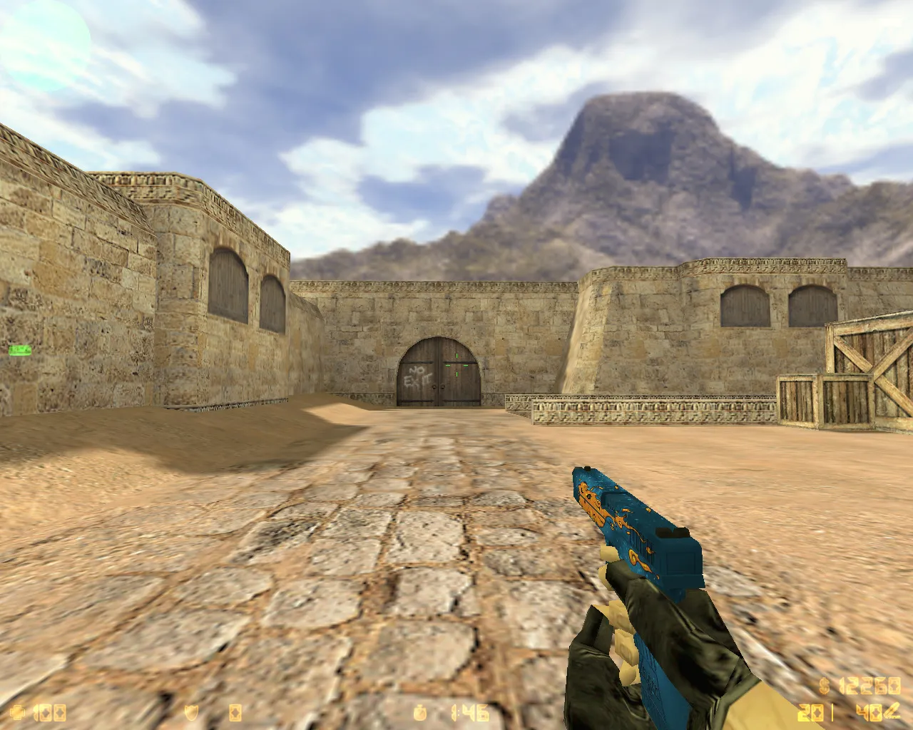 Скриншот  CS 1.6 от ccET: блогерская сборка, 6 правок, скины оружия, High FPS, черно-зеленое меню и оптимизированный конфиг