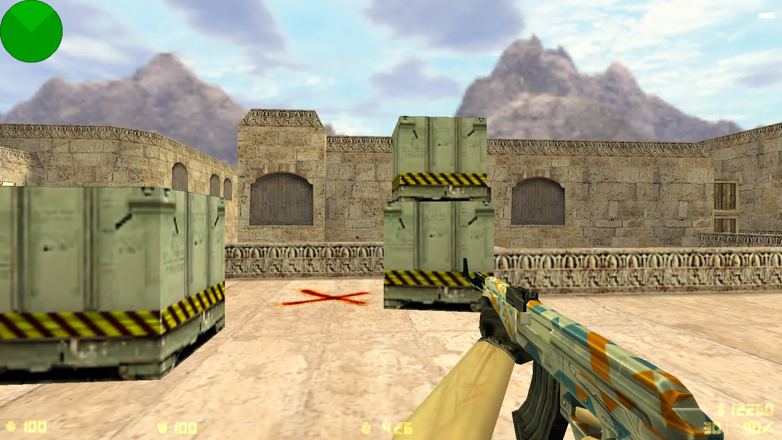 Скриншот CS 1.6 от chet1337: блогерская сборка с 4 правками, скинами на v_/p_/w_ моделях, черным меню и фоном главного экрана