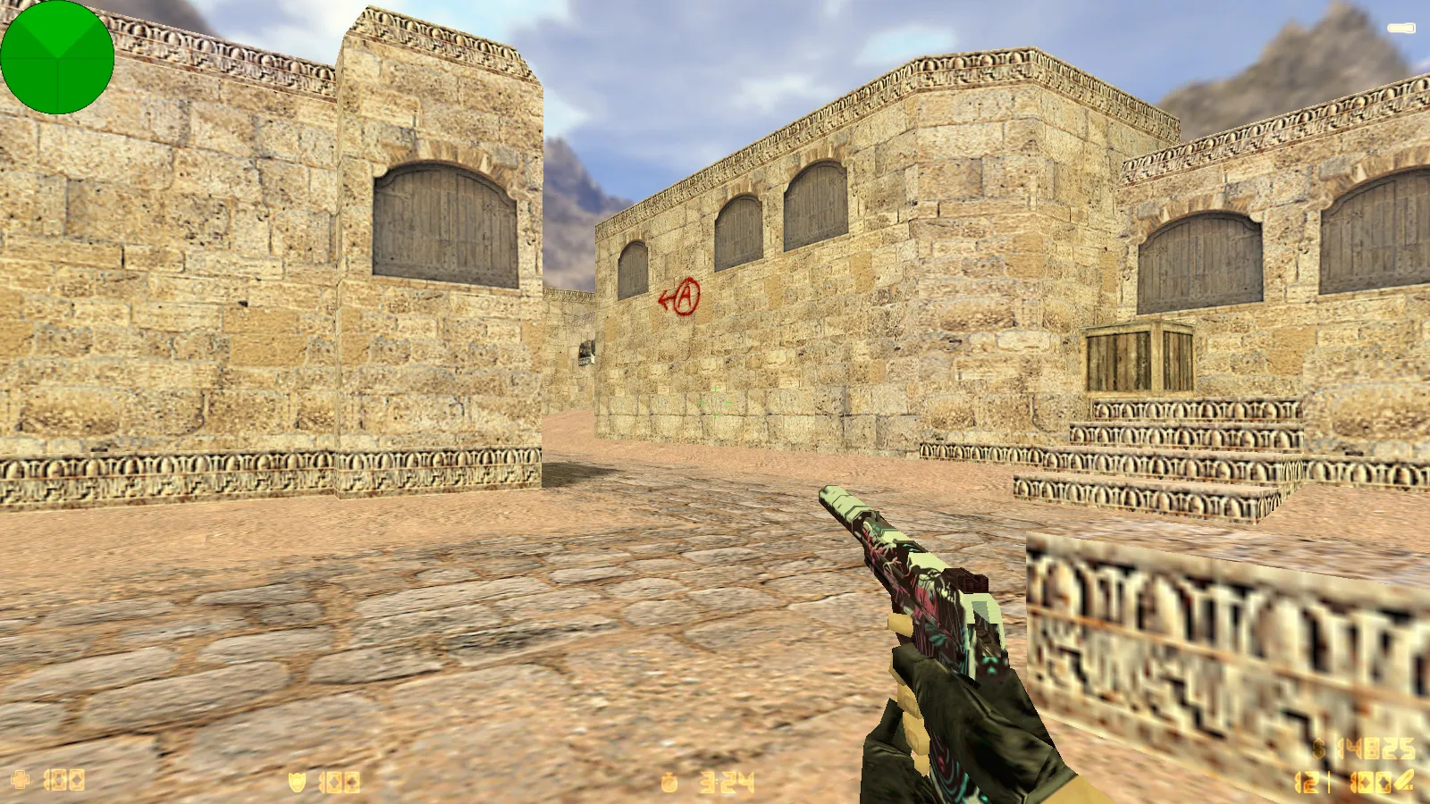 Скриншот  CS 1.6 от chet1337: блогерская сборка с 4 правками, скинами на v_/p_/w_ моделях, черным меню и фоном главного экрана