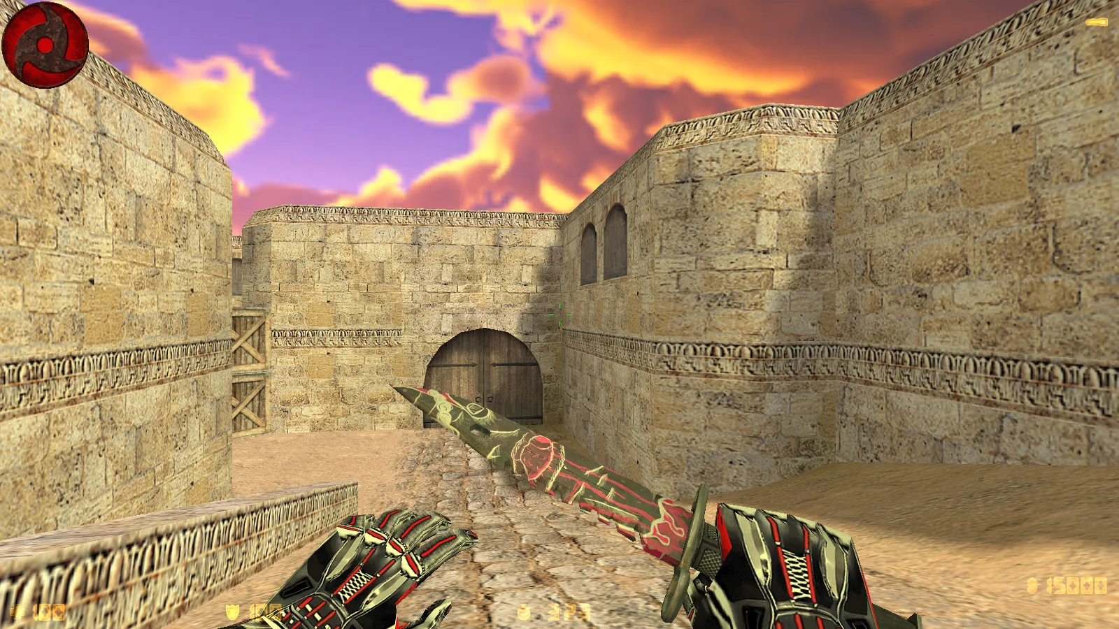 Скриншот CS 1.6 от dEspainX: сборка с 11 модами, темная тема меню, скины оружия, прицел, звуки и оптимизированный конфиг