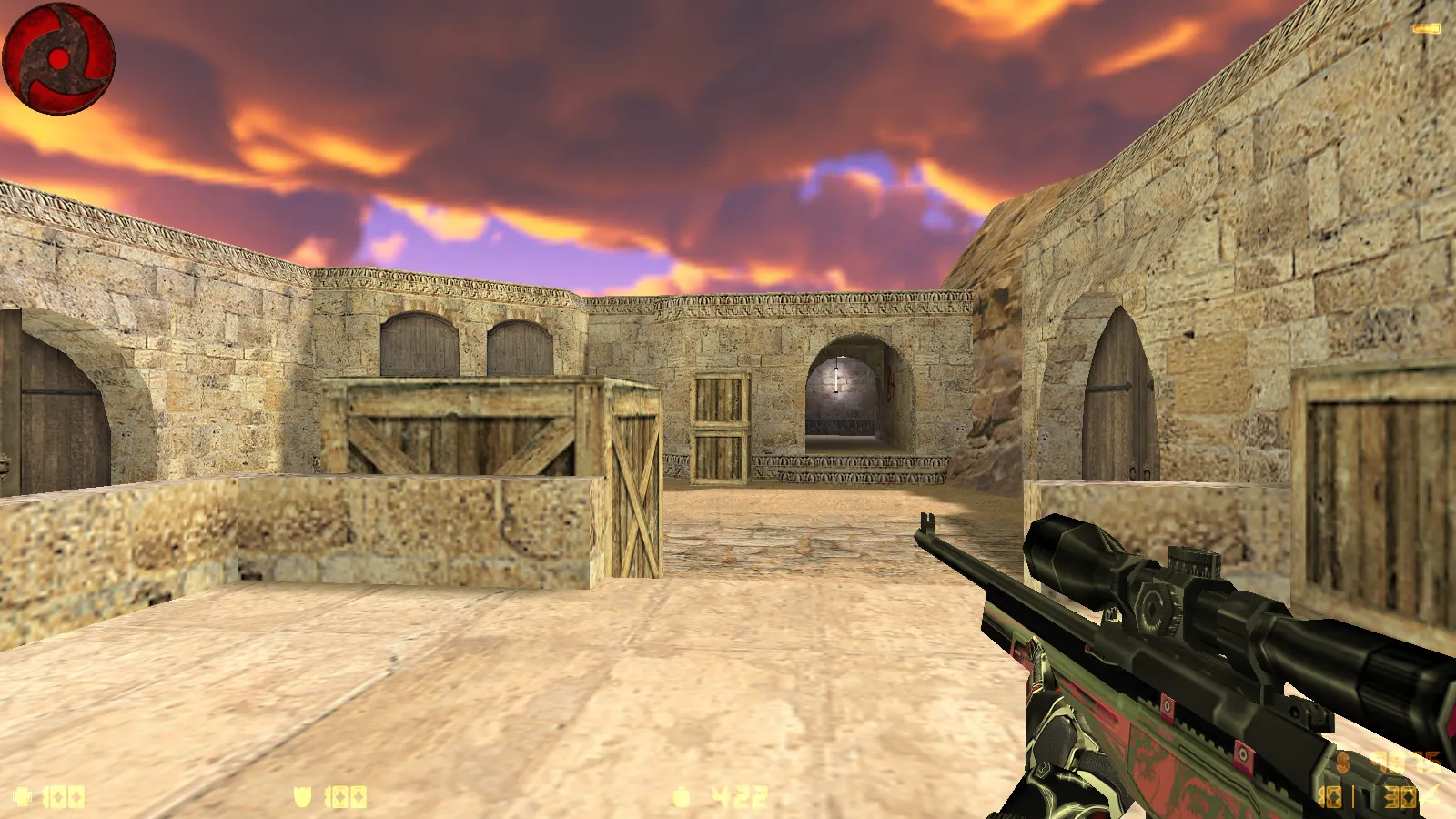 Скриншот  CS 1.6 от dEspainX: сборка с 11 модами, темная тема меню, скины оружия, прицел, звуки и оптимизированный конфиг