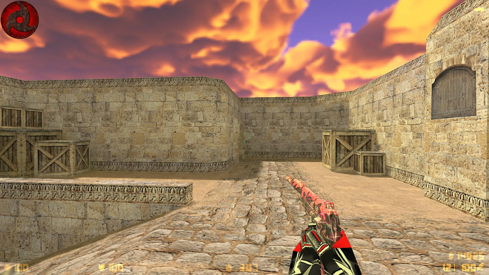 Скриншот  CS 1.6 от dEspainX: сборка с 11 модами, темная тема меню, скины оружия, прицел, звуки и оптимизированный конфиг