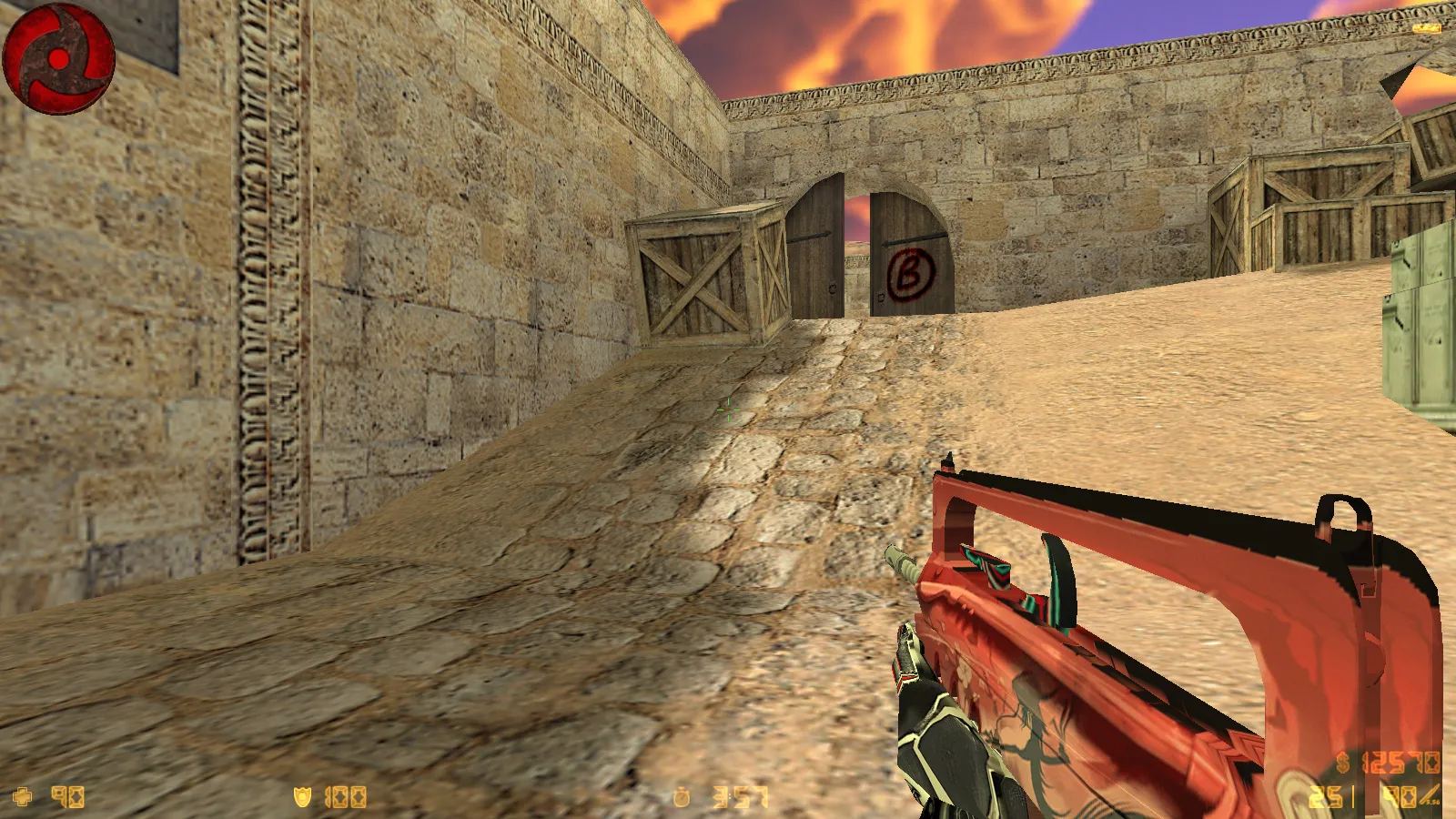 Скриншот  CS 1.6 от dEspainX: сборка с 11 модами, темная тема меню, скины оружия, прицел, звуки и оптимизированный конфиг