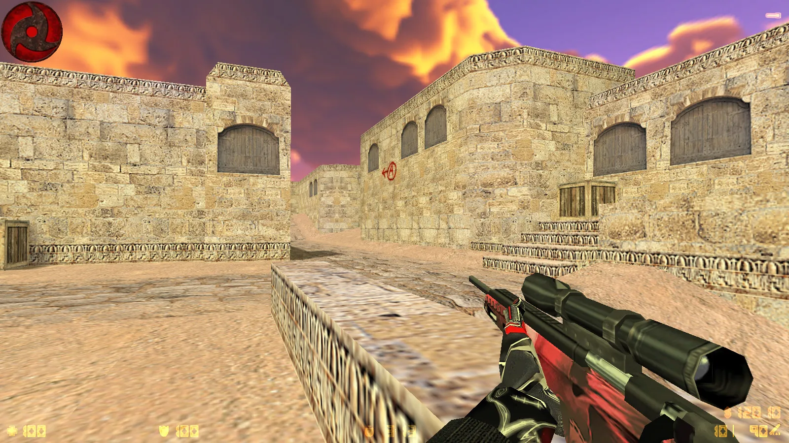 Скриншот  CS 1.6 от dEspainX: сборка с 11 модами, темная тема меню, скины оружия, прицел, звуки и оптимизированный конфиг