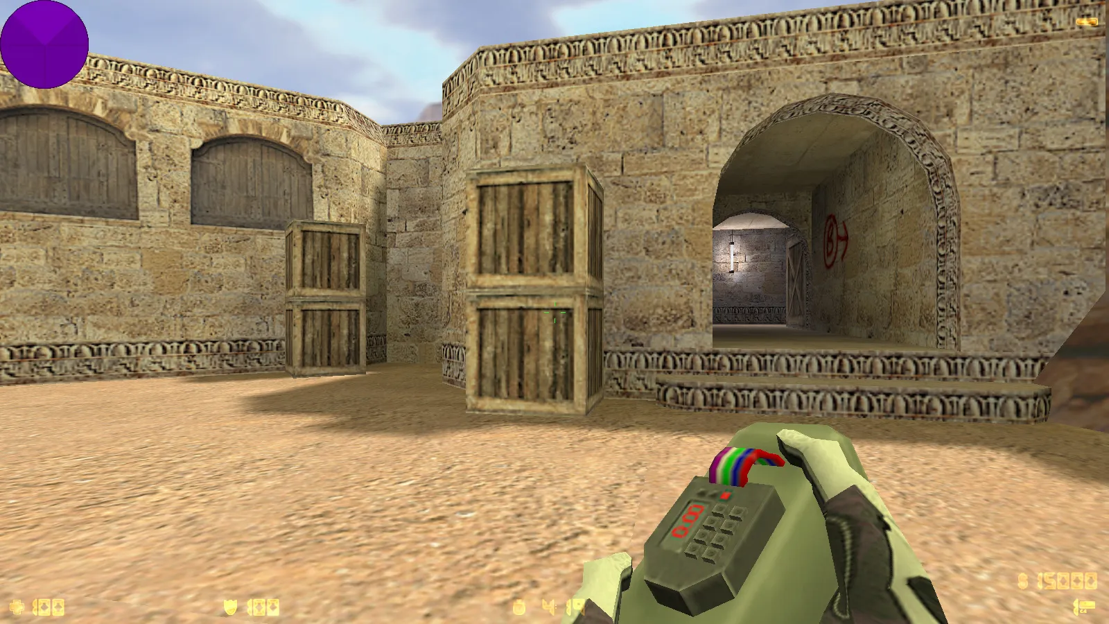 Скриншот  CS 1.6 от h1nata7: блогерская сборка, 8 нововведений, 11 моделей оружия, черное меню, фиолетовое небо