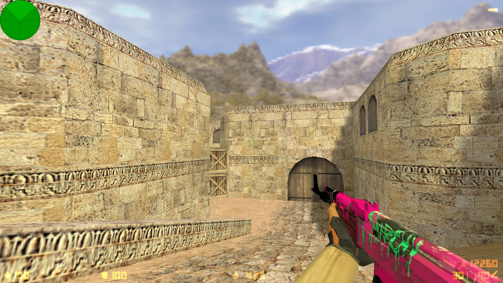 Скриншот CS 1.6 от phoon LEET: блогерская сборка с 7 скинами, темной темой меню, музыкой и оптимизированным конфигом