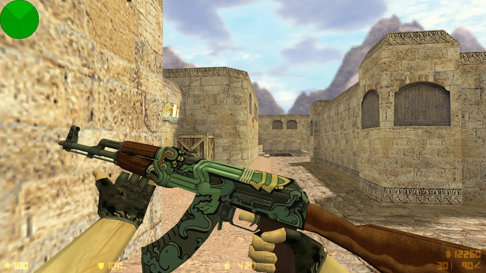 Скриншот CS 1.6 от s1mple: блогерская сборка с 8 улучшениями, скины, звуки, темная тема меню и оптимизированный config.cfg