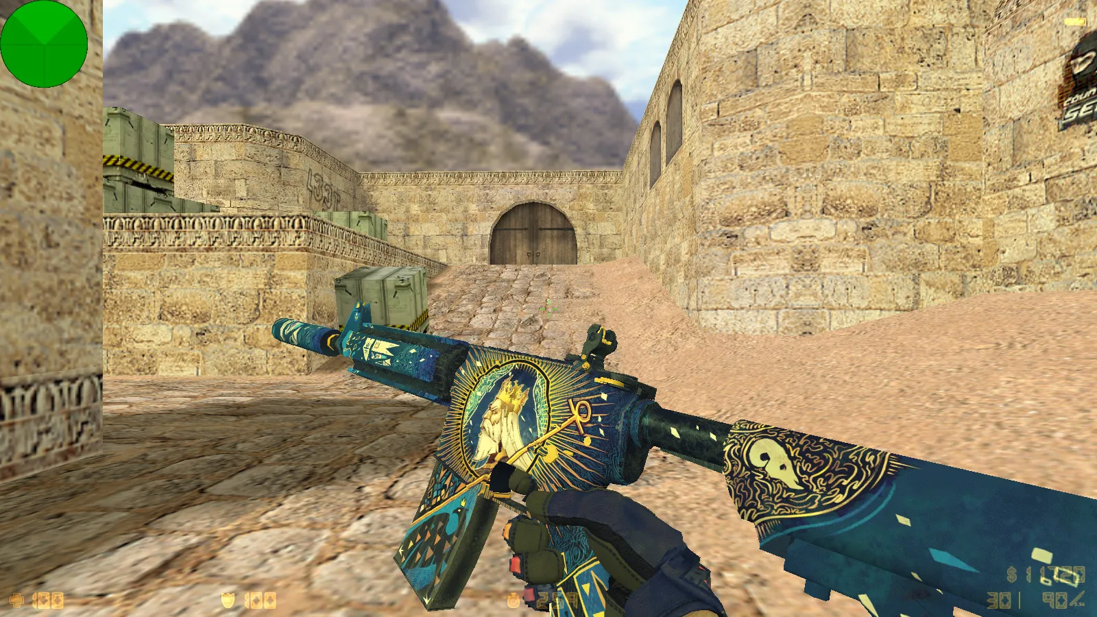 Скриншот CS 1.6 от s1mple: блогерская сборка с 8 улучшениями, скины, звуки, темная тема меню и оптимизированный config.cfg