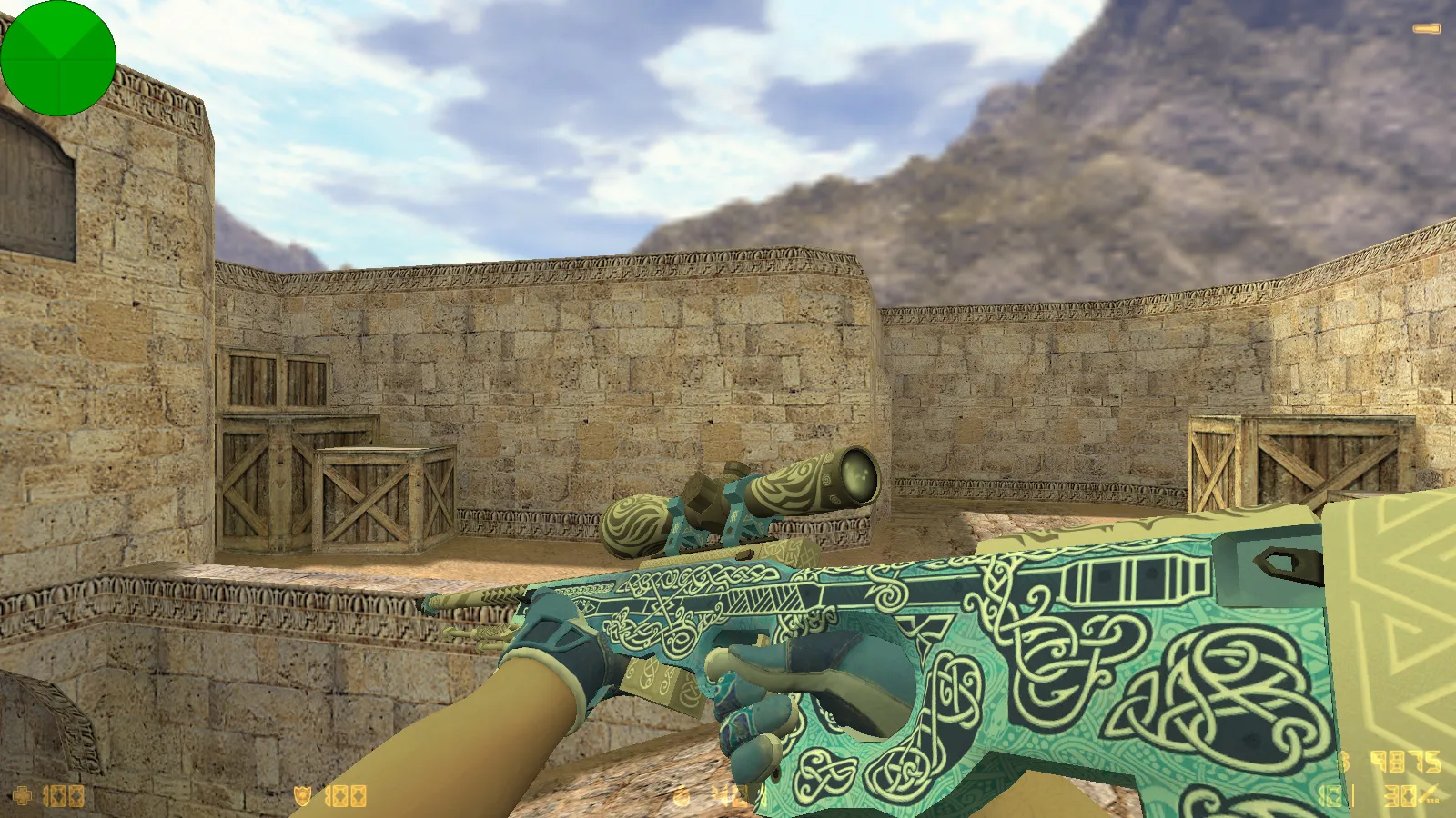 Скриншот  CS 1.6 от s1mple: блогерская сборка с 8 улучшениями, скины, звуки, темная тема меню и оптимизированный config.cfg