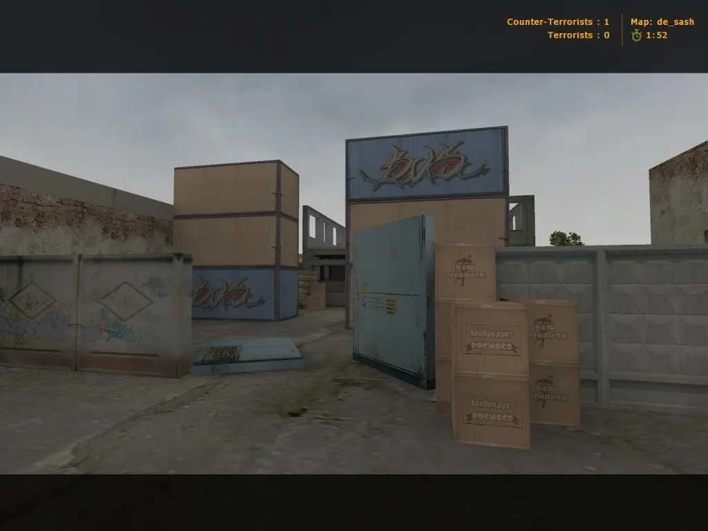 Скриншот  Карта «de_sash» для CS 1.6 - Тактика и особенности