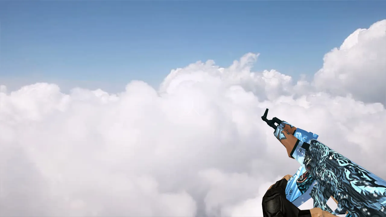 Скриншот v_ и p_ модель АК-47 «Полярный медведь» для CS 1.6: звуки, анимация осмотра и текстуры