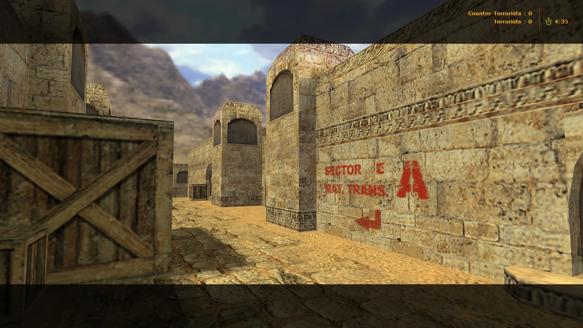 Скриншот  Карта «!dan!dust» для CS 1.6: тактика за Т и КТ, точки, оптимизация, .nav и конфиг