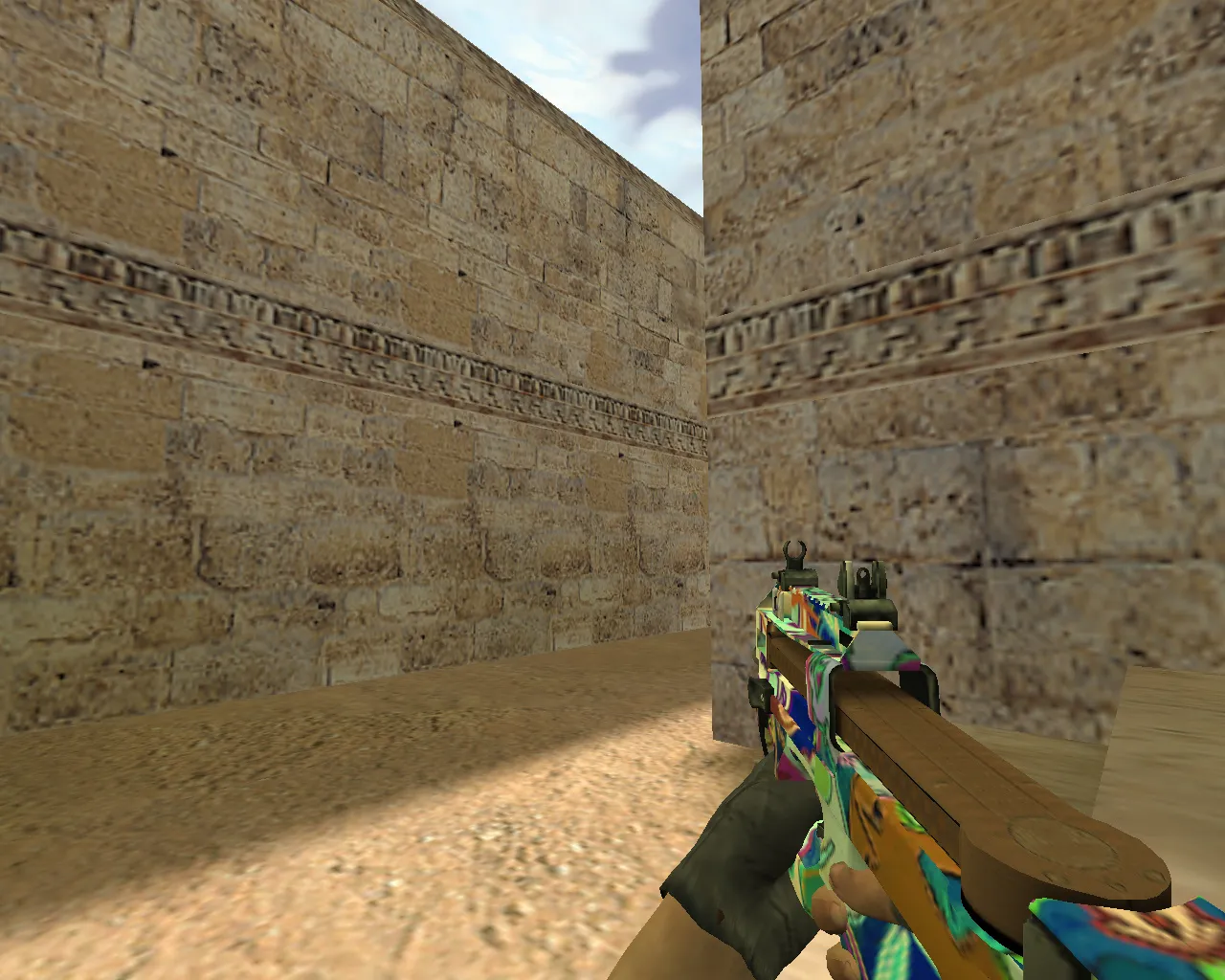 Скриншот Модель «P90 Цветной» для CS 1.6 - Погрузись в динамику игры
