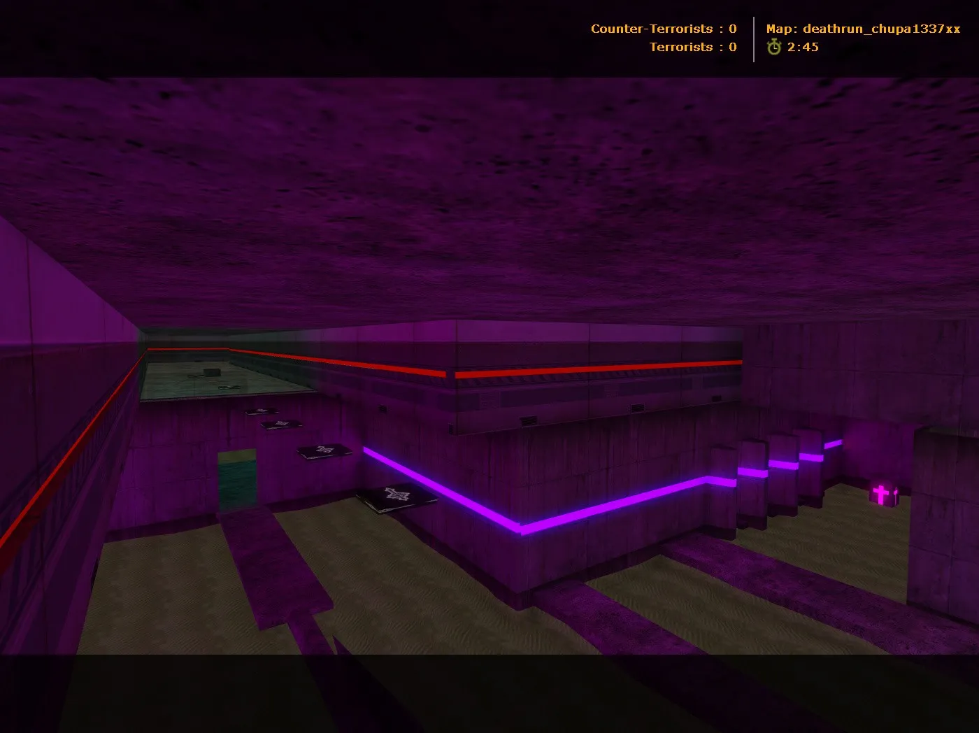 Скриншот  deathrun_chupa1337xx для CS 1.6: карта Deathrun, точки, ловушки, .nav и оптимизация