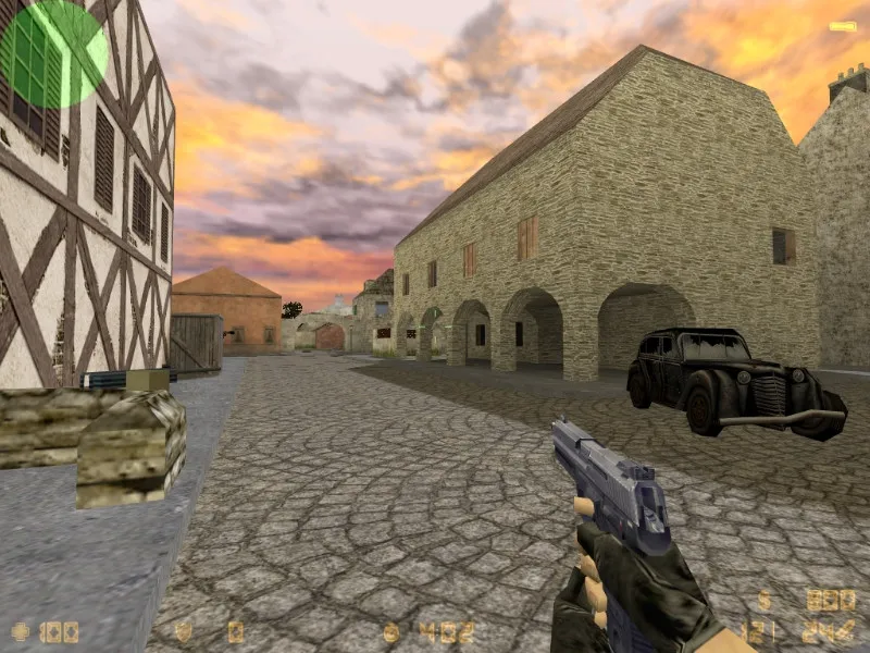 Скриншот  Карта de_carentan для CS 1.6: тактики за CT и T, точки контроля, оптимизация wpoly/epoly, .nav для ботов