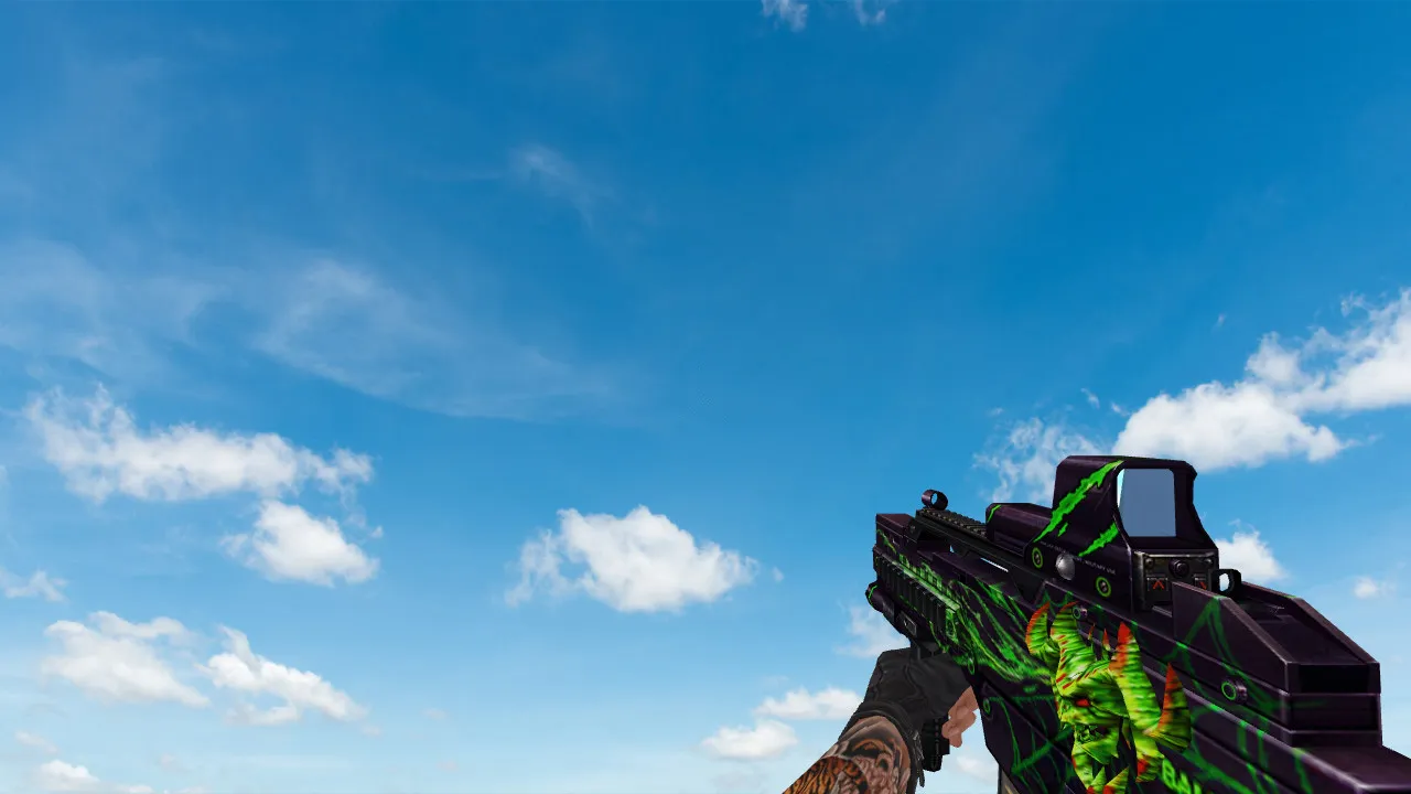 Скриншот Пак моделей оружия «Balrog Poison Skin Pack» для CS 1.6: v_, p_, w_ модели, звуки, анимация осмотра и качество текстур