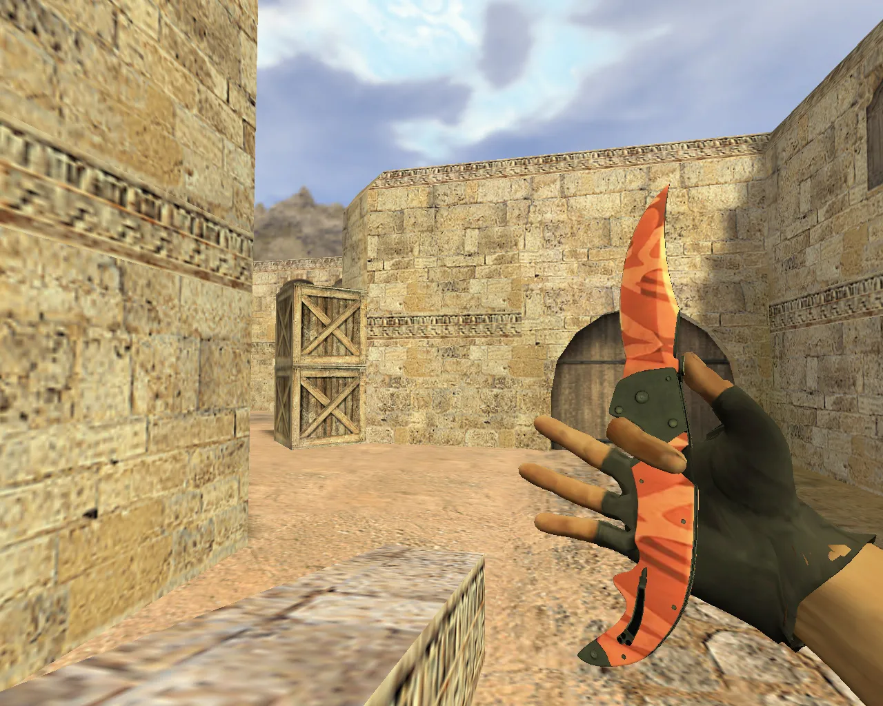 Скриншот Модель «Нож Фальшион Убийство» для CS 1.6: v_ и p_ модели, звук, анимация осмотра и точные текстуры