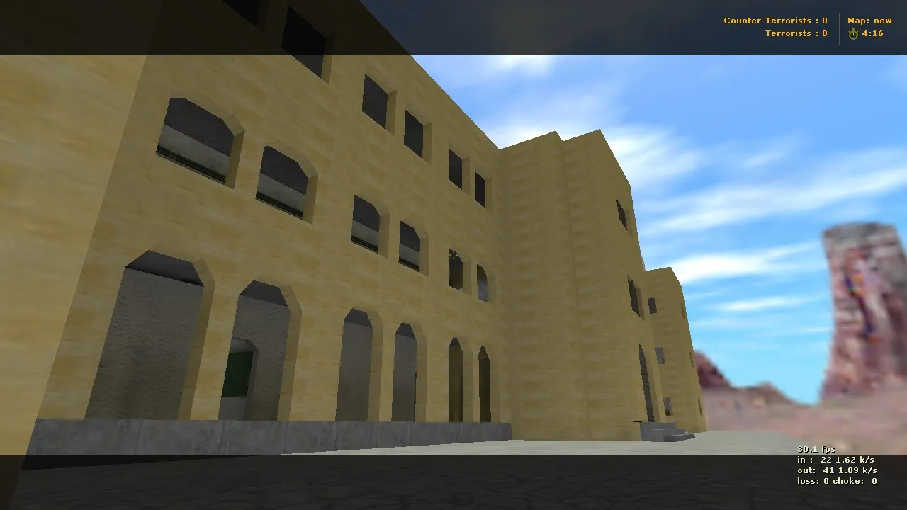 Скриншот  de_bvs карта для CS 1.6: тактика за Т и КТ, точки, .nav для ботов и оптимизация