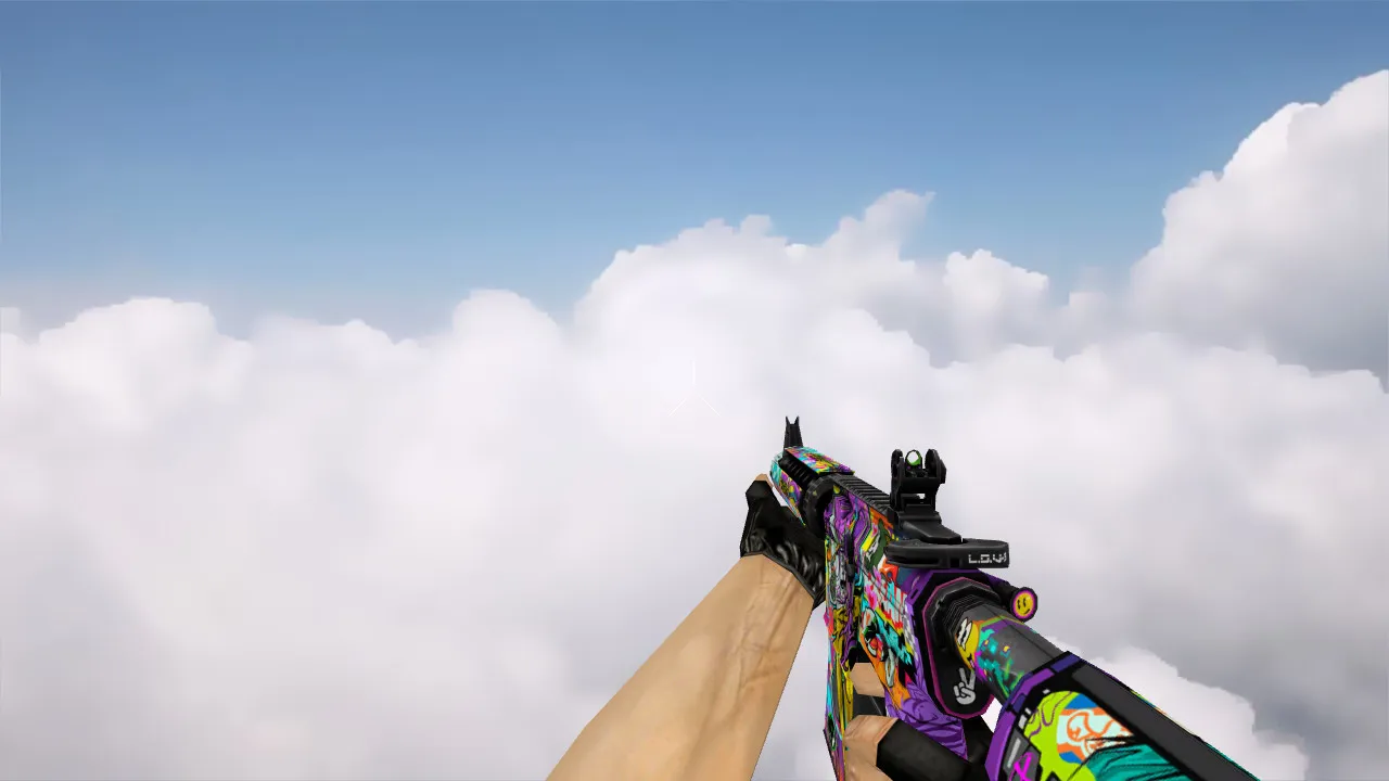 Скриншот M4A4 | В живом цвете (In Living Color) для CS 1.6 — v_/p_/w_ модель, звук выстрела, анимация осмотра