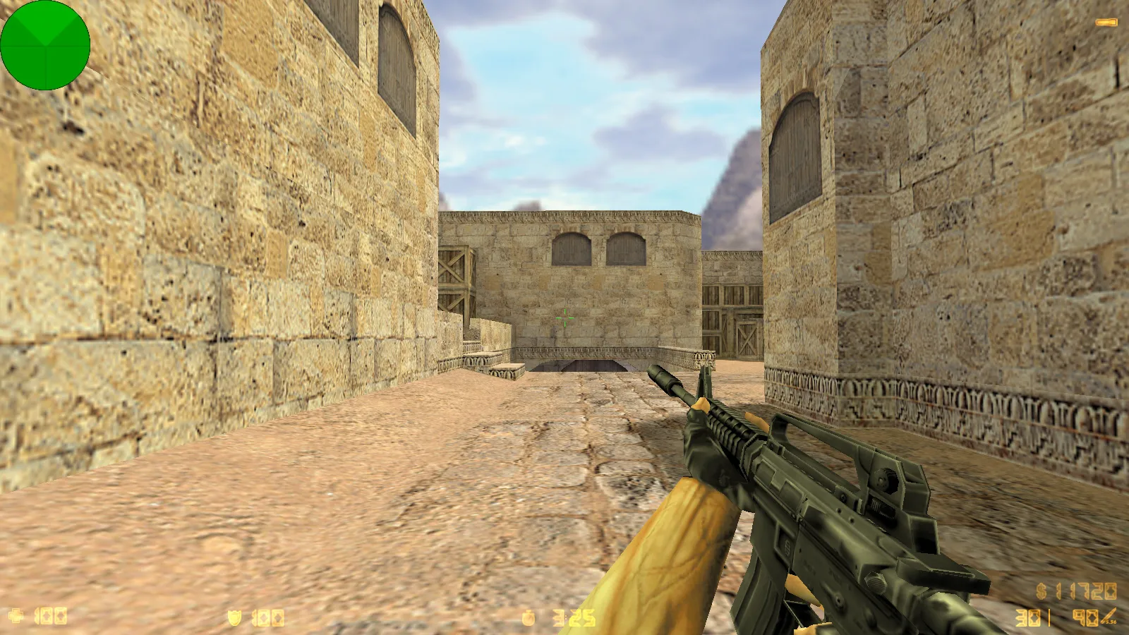 Скриншот  CS 1.0 сборка для CS 1.6: 5 апдейтов, оружейные модели v_/p_/w_, звуки, текстуры карт и фон меню