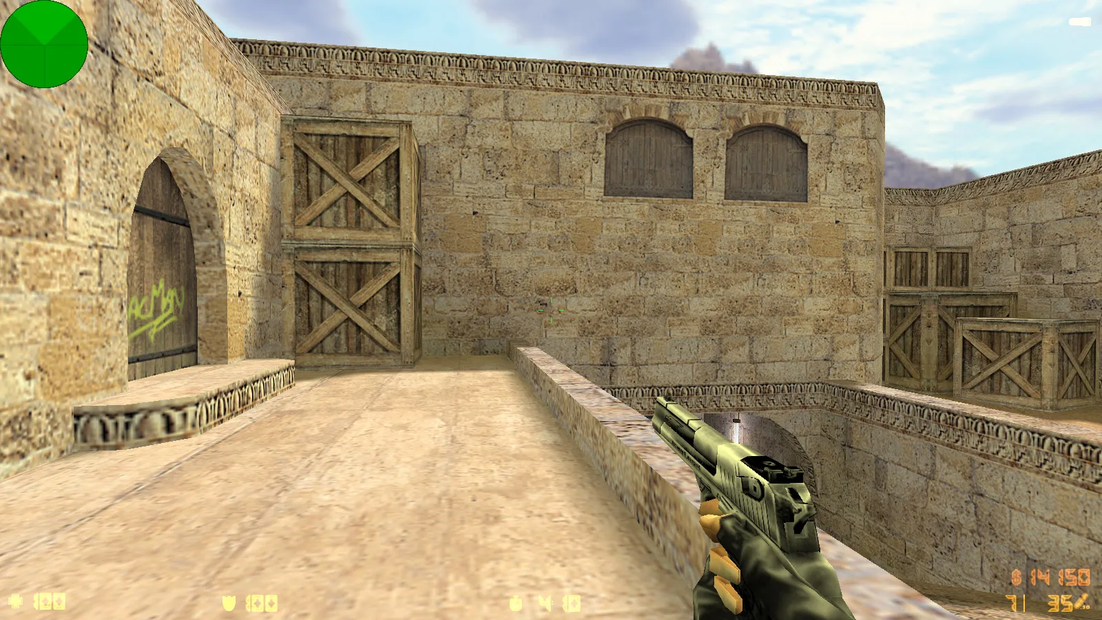 Скриншот  CS 1.0 сборка для CS 1.6: 5 апдейтов, оружейные модели v_/p_/w_, звуки, текстуры карт и фон меню