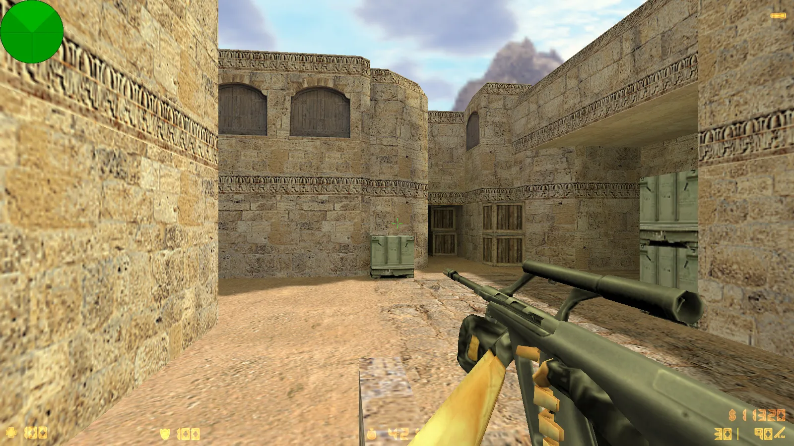 Скриншот  CS 1.0 сборка для CS 1.6: 5 апдейтов, оружейные модели v_/p_/w_, звуки, текстуры карт и фон меню