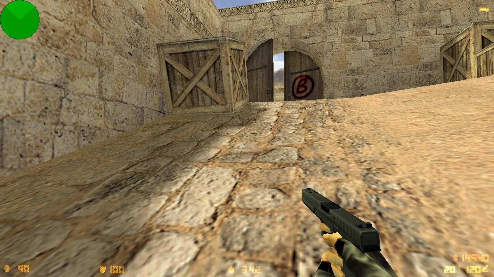 Скриншот  CS 1.0 сборка для CS 1.6: 5 апдейтов, оружейные модели v_/p_/w_, звуки, текстуры карт и фон меню