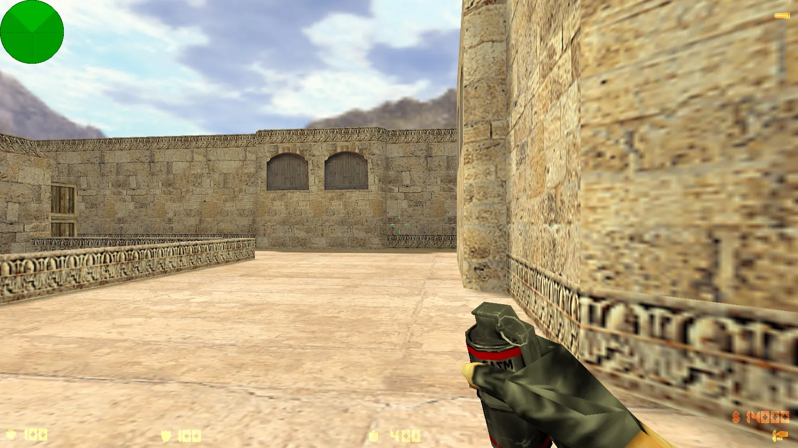 Скриншот  CS 1.0 сборка для CS 1.6: 5 апдейтов, оружейные модели v_/p_/w_, звуки, текстуры карт и фон меню