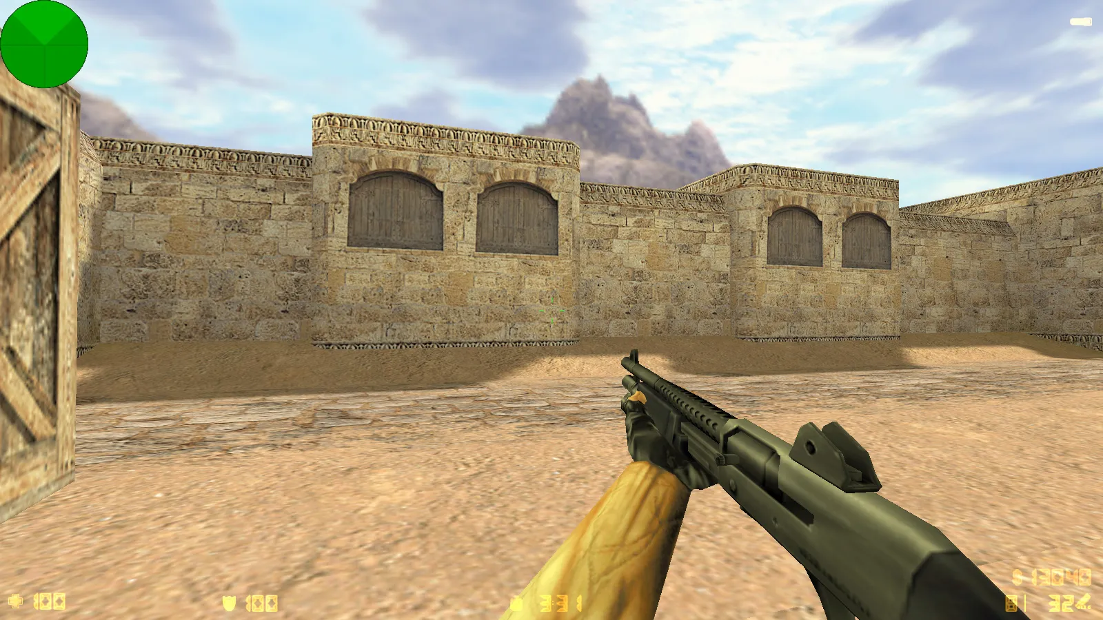 Скриншот  CS 1.0 сборка для CS 1.6: 5 апдейтов, оружейные модели v_/p_/w_, звуки, текстуры карт и фон меню