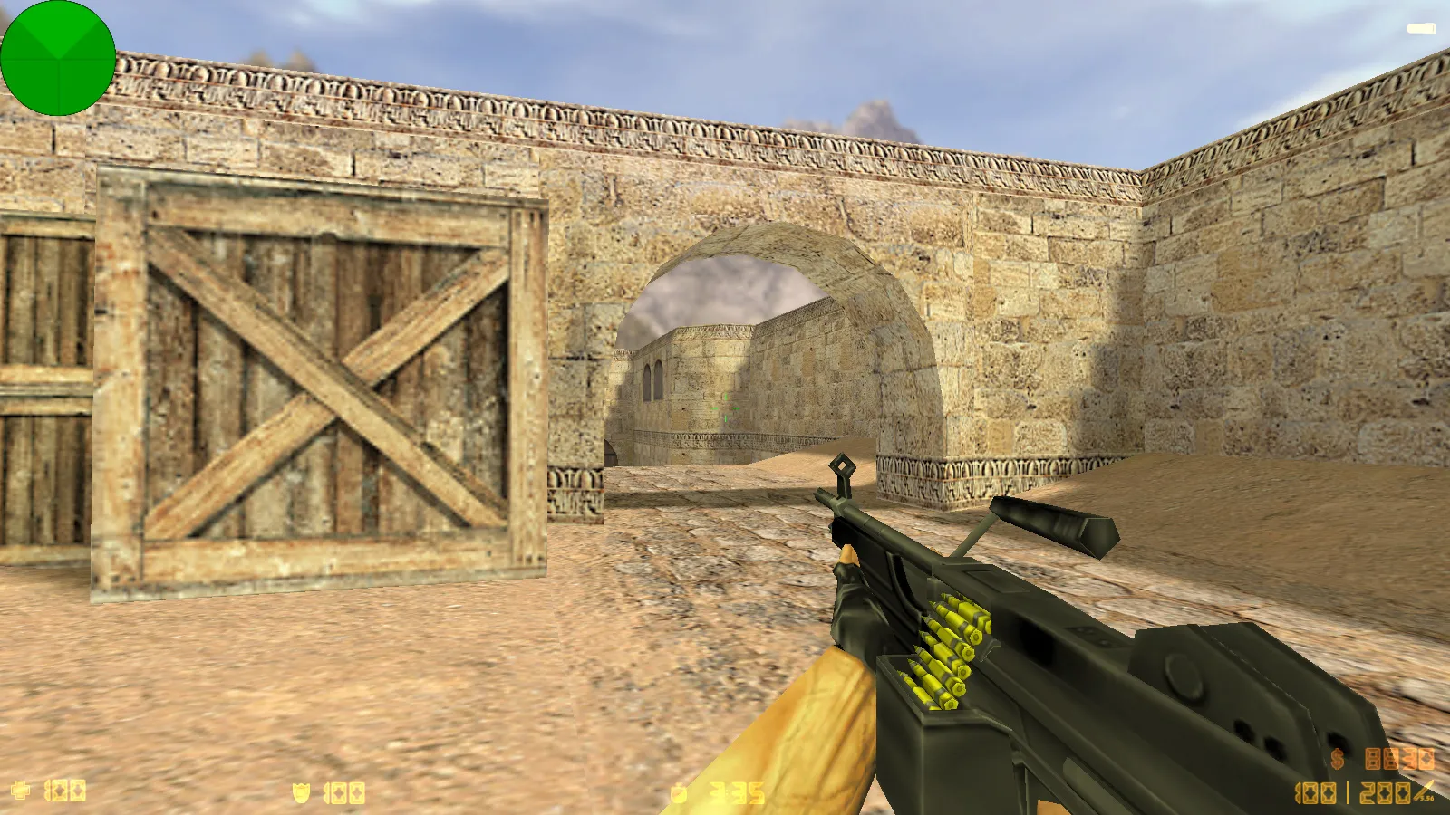 Скриншот  CS 1.0 сборка для CS 1.6: 5 апдейтов, оружейные модели v_/p_/w_, звуки, текстуры карт и фон меню