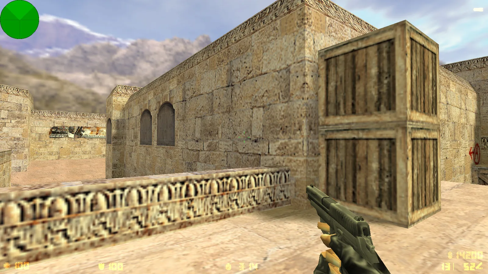 Скриншот  CS 1.0 сборка для CS 1.6: 5 апдейтов, оружейные модели v_/p_/w_, звуки, текстуры карт и фон меню