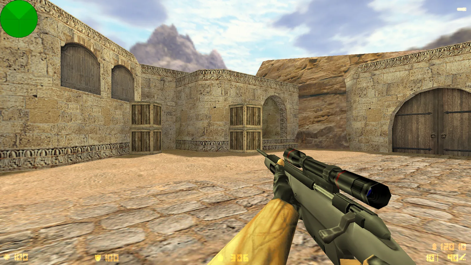 Скриншот  CS 1.0 сборка для CS 1.6: 5 апдейтов, оружейные модели v_/p_/w_, звуки, текстуры карт и фон меню