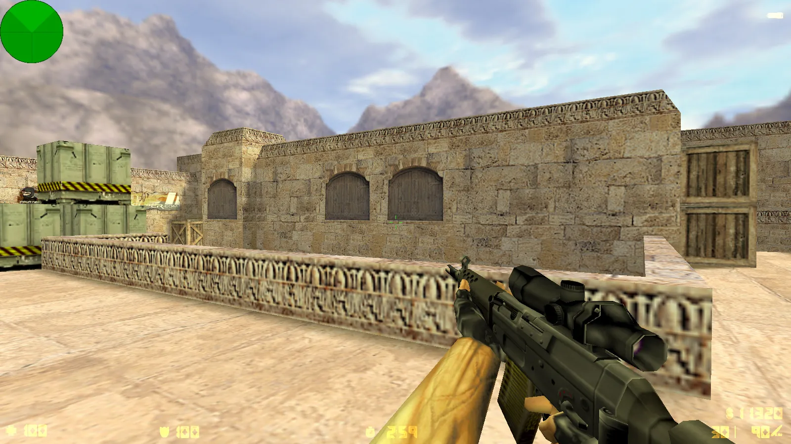 Скриншот  CS 1.0 сборка для CS 1.6: 5 апдейтов, оружейные модели v_/p_/w_, звуки, текстуры карт и фон меню